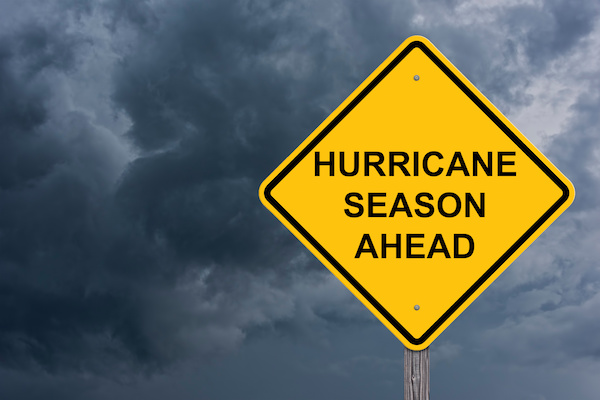 "hurricane season ahead" roadsign