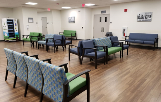 Picture of new Pinellas Park center waiting area.