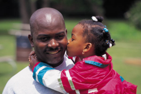 Image of father holding his daughter.