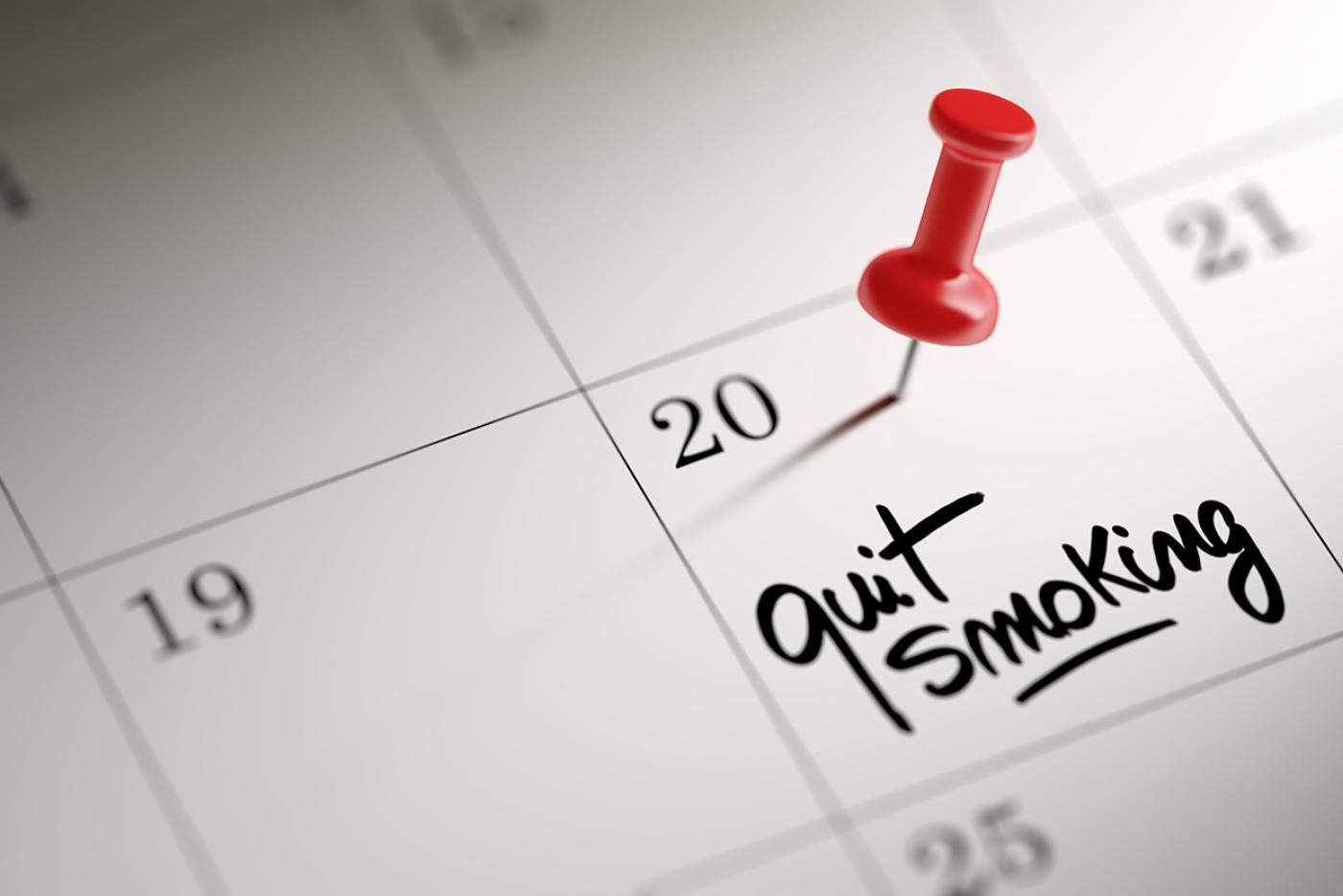 quit smoking calendar graphic